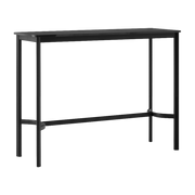 Mesa rectangular alta de acero negro con base negra 140 x 50 x 105 cm Drip HW113 - &tradition