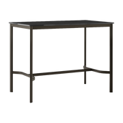 High rectangular black steel table with bronze base 140 x 80 x 105 cm Drip HW114 - &tradition