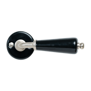 Single lever handle in black porcelain on rosette Canon - Merigous