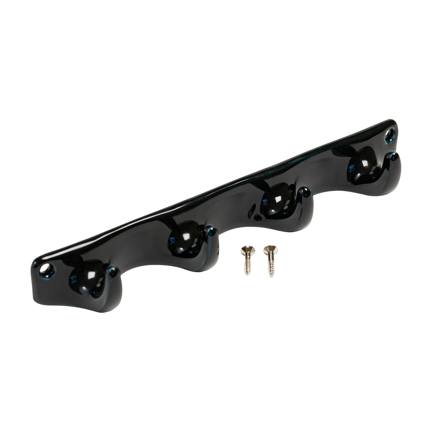 Ganchos de porcelana negra 24 × 3cm - 4 ganchos Merigous