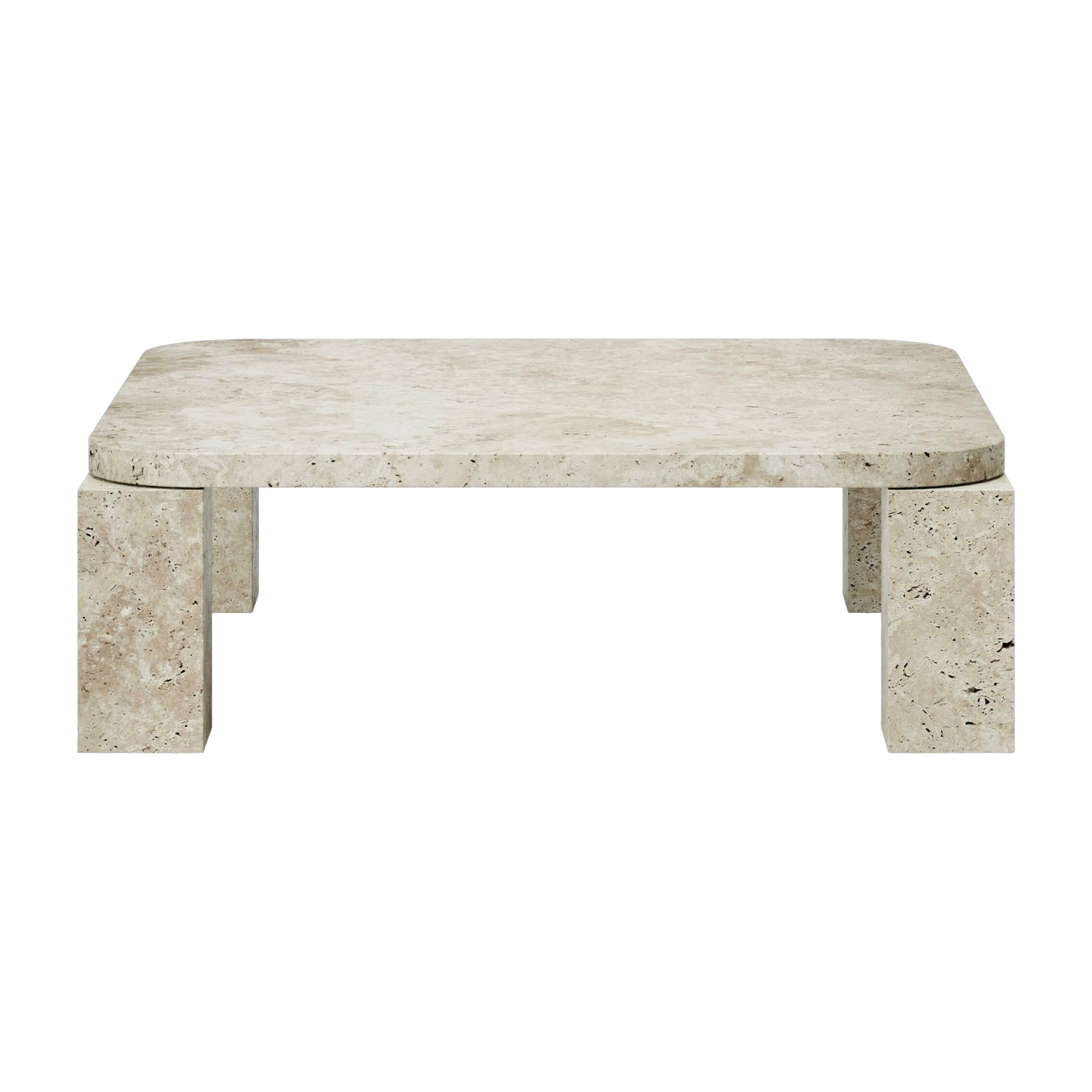 Table basse en travertin 82 x 82 cm Atlas - New works