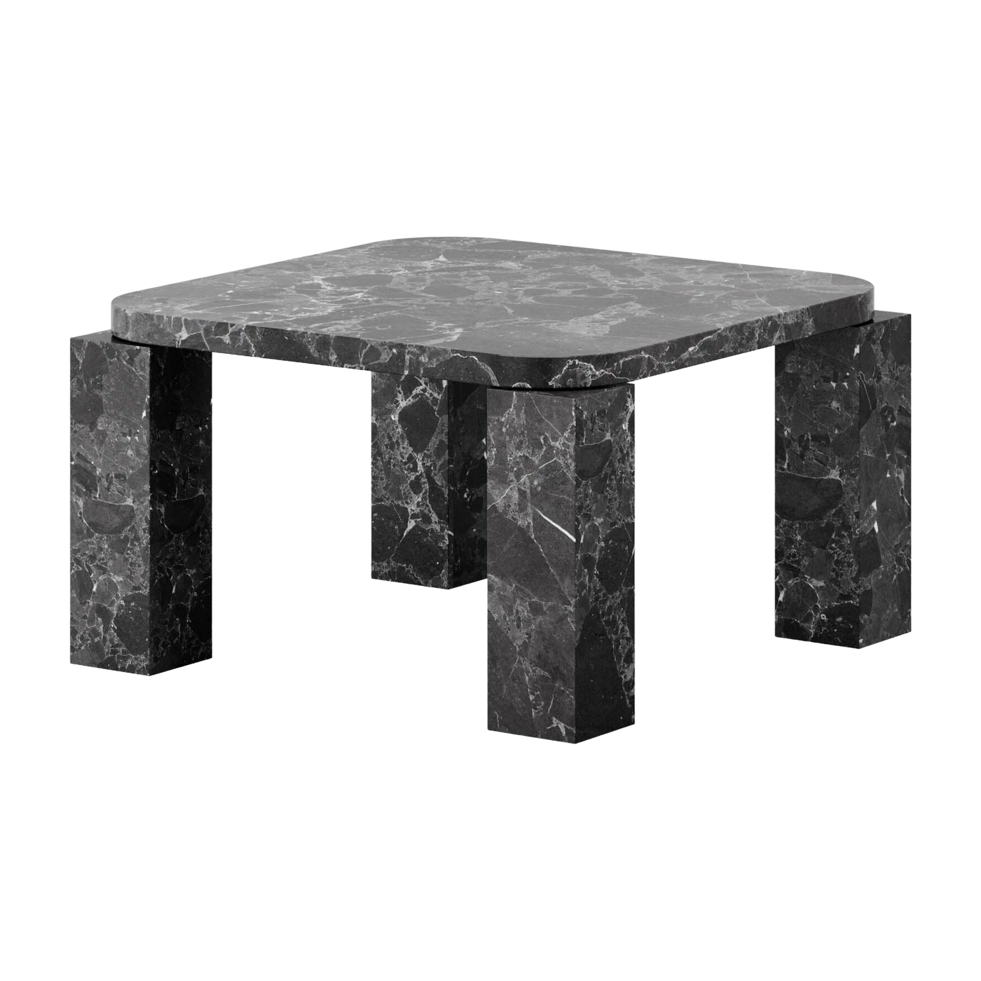 Coffee table in marbre black costa 60 x 60 cm - New works