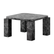 Table basse en marbre noir costa 60 x 60 cm - New works