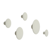 5 White coat hooks ronde The Dots - Muuto
