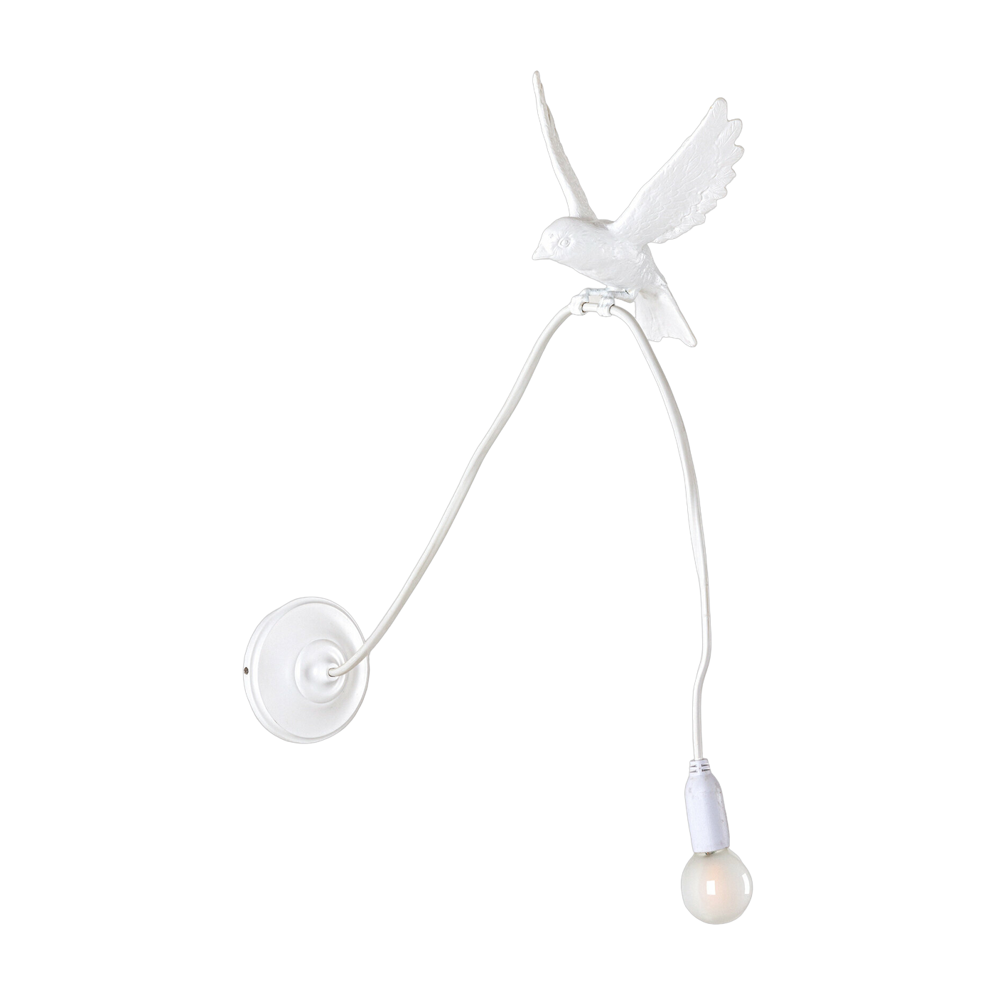Lámpara de pared de resina blanca Landing Sparrow - Seletti