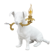 Lampada Rio Dog in resina bianca, 34 cm Seletti