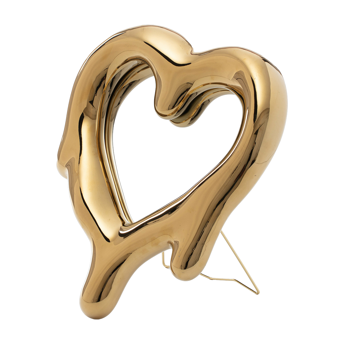 Melted Heart Gold photo frame mirror - Seletti