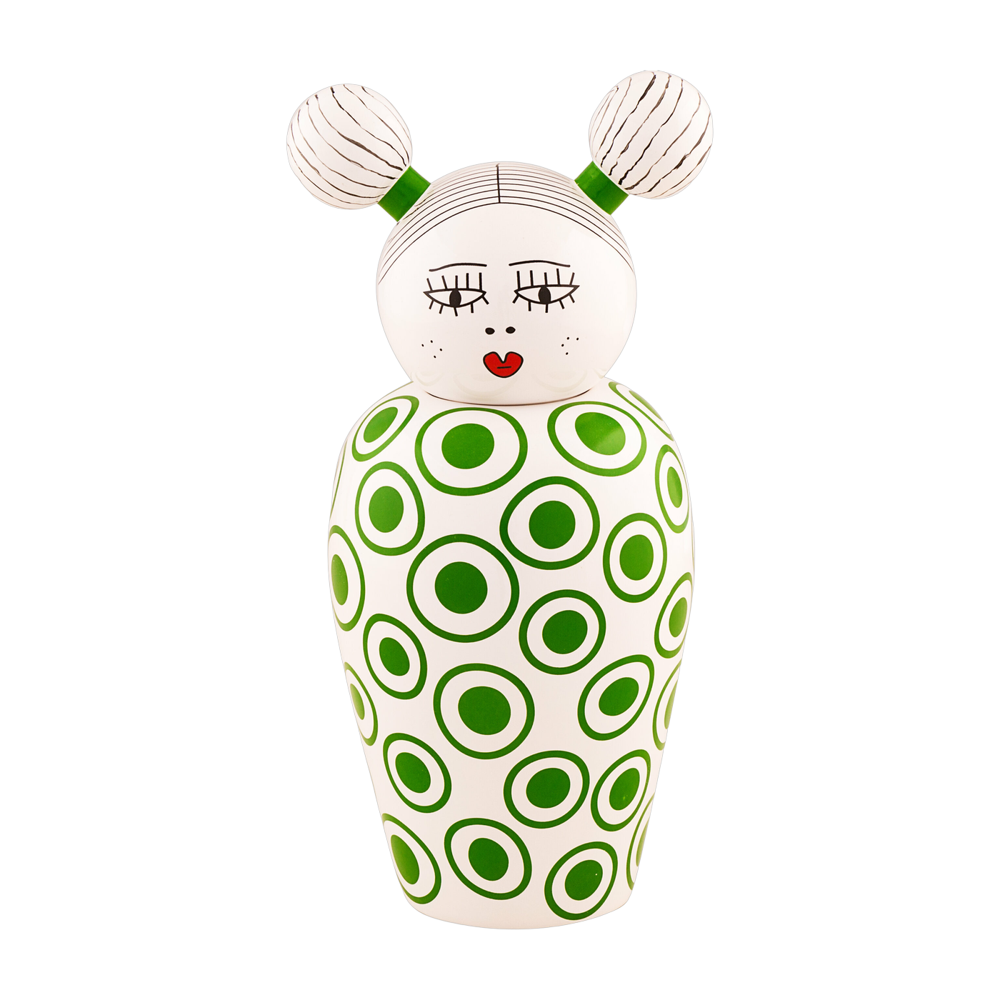 Vase bambola con coperchio verde 17 x 25 cm Canopie Izumi - Seletti