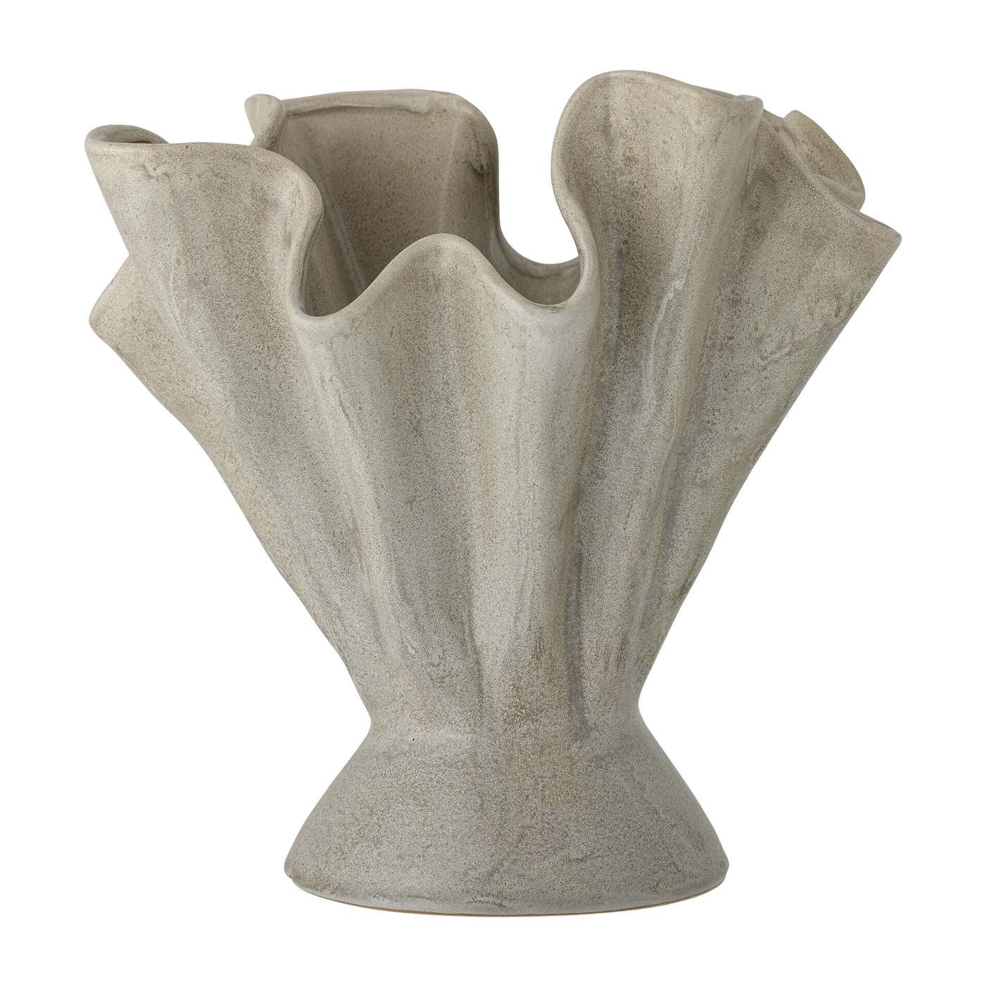 Plier Vase Natur Steingut - Bloomingville
