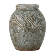 Vase Damian Deco en terre cuite - Vert Bloomingville