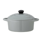 Thanos Oven Dish W/Lid Grey Stoneware - Bloomingville