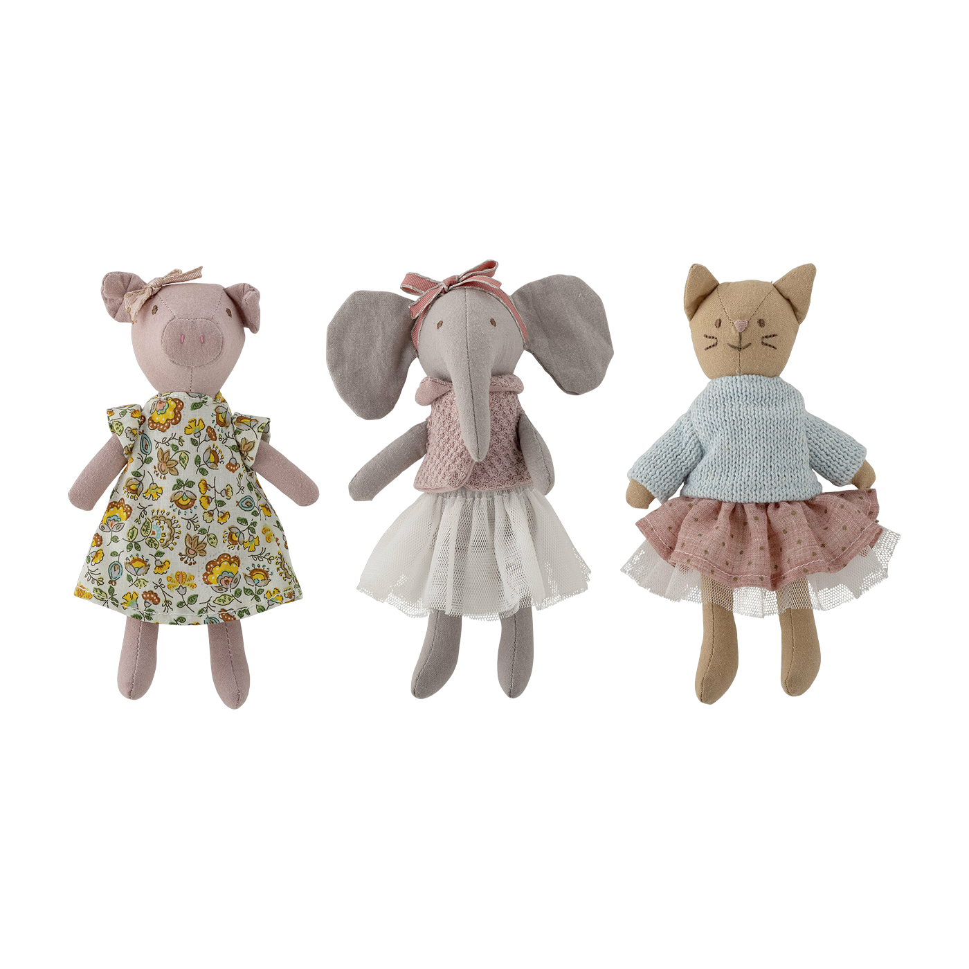Poupée des amis des animaux coton rose - Bloomingville Mini