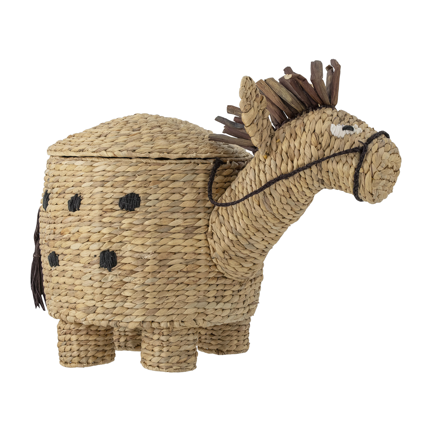 Bobbi Basket Coperchio Natura Giacinto d'acqua - Bloomingville Mini