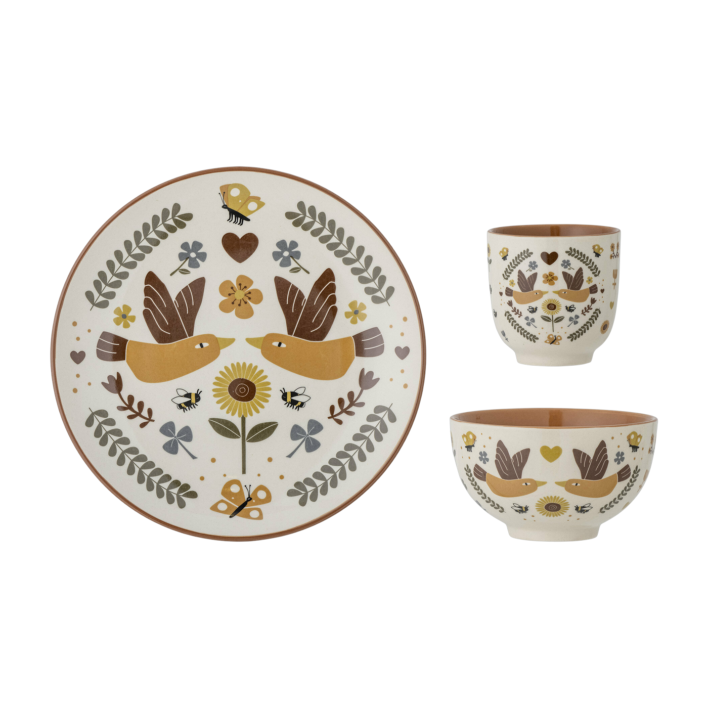 خدمة طاولة Bryn من الحجر الرملي الطبيعي - Bloomingville Mini