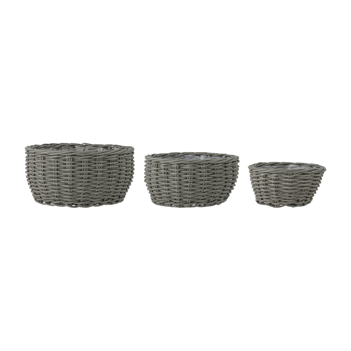 Fioria Blumentopf Grau Polyrattan - Bloomingville