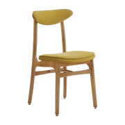 Sedia Shine Velvet Senape Natural Wood - 366 Concept