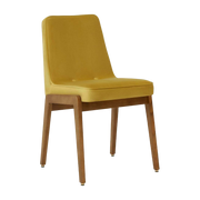 Sedia Var Shine Velvet Mustard Dark Wood - 366 Concept
