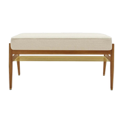 Fox Bench 90 Boucle Creme Dark Wood - 366 Concept