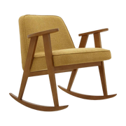 Schaukelstuhl Boucle Mustard Dark Wood - 366 Concept