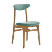 Stuhl Velvet Mint Natural Wood - 366 Concept