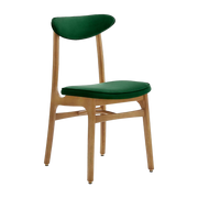 Sedia Velvet Bottle Verde Natural Wood - 366 Concept