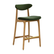 Barhocker M/75 Velvet Turtle Natural Wood - 366 Concept