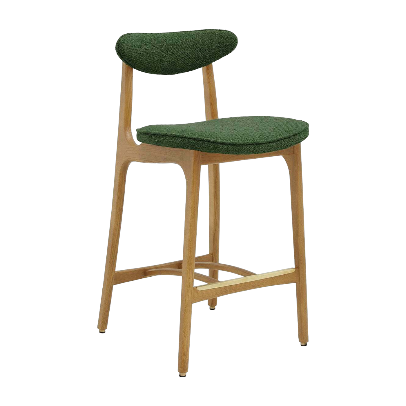 Barhocker S/65 Boucle Bottle Grün Natural Wood - 366 Concept