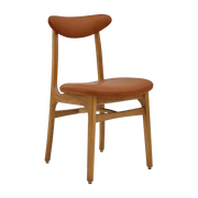 Stuhl Natural Leder Cognac Dunkel Wood - 366 Concept