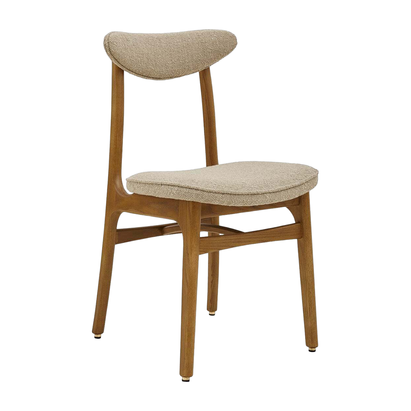 Stuhl Boucle Beige Dark Wood - 366 Concept