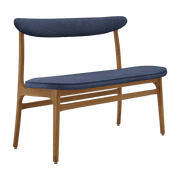 Bench Boucle Denim Dark Wood - 366 Concept