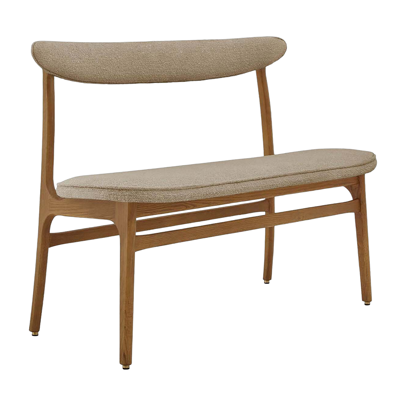 Bench Boucle Beige Dark Wood - 366 Concept