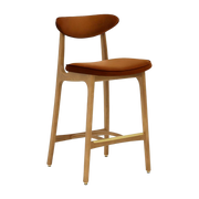 Barhocker S/65 Velvet Sierra Natural Wood - 366 Concept