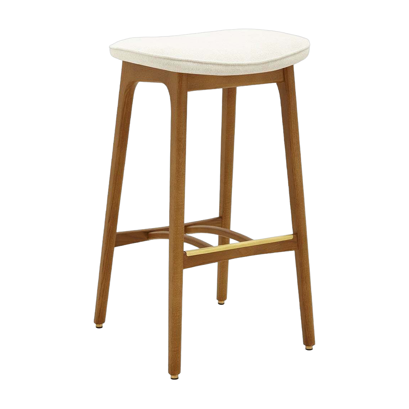 Barhocker Basic M/75 Marble Weiß Dunkel Wood - 366 Concept