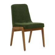Var Chair Boucle Bottle Green Dark Wood - 366 Concept