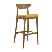 Barhocker M/75 Mix Boucle Mustard Dark Wood - 366 Concept