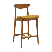 Barhocker S/65 Mix Marble Mustard Dark Wood - 366 Concept