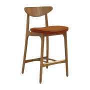 Bar Stool S/65 Mix Boucle Sierra Dark Wood - 366 Concept