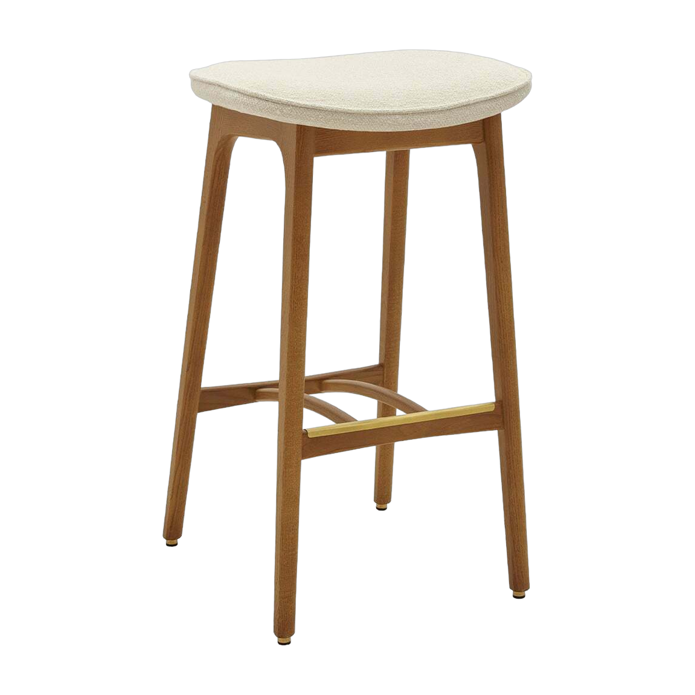 Barhocker Basic M/75 Boucle Creme Dark Wood - 366 Concept