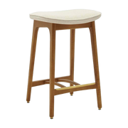 Bar stool in custom fabric and dark ash 65 cm Series 200-190 - 366 Concept
