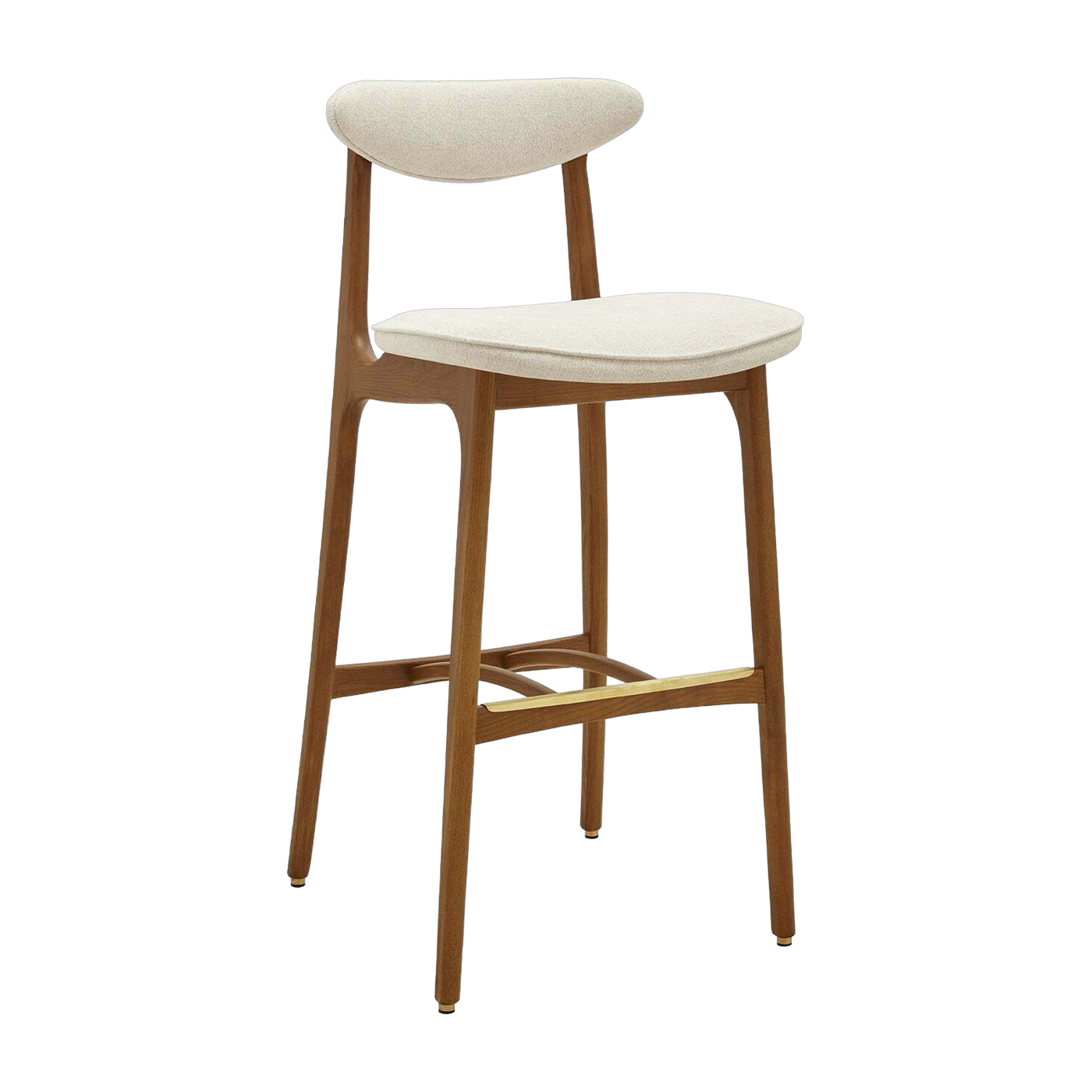 Barhocker M/75 Marble Weiß Dunkel Wood - 366 Concept