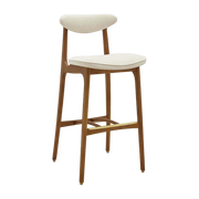 Barhocker M/75 Marble Weiß Dunkel Wood - 366 Concept