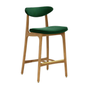 Barhocker S/65 Velvet Bottle Grün Natural Wood - 366 Concept