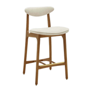 Bar Stool S/65 Marble White Dark Wood - 366 Concept