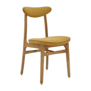 Sedia Boucle Mustard Natural Wood - 366 Concept