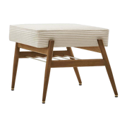 Fox Footrest Cord Creme Dark Wood - 366 Concept