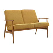 Fox 2 posti a sedere Boucle Mustard Dark Wood - 366 Concept