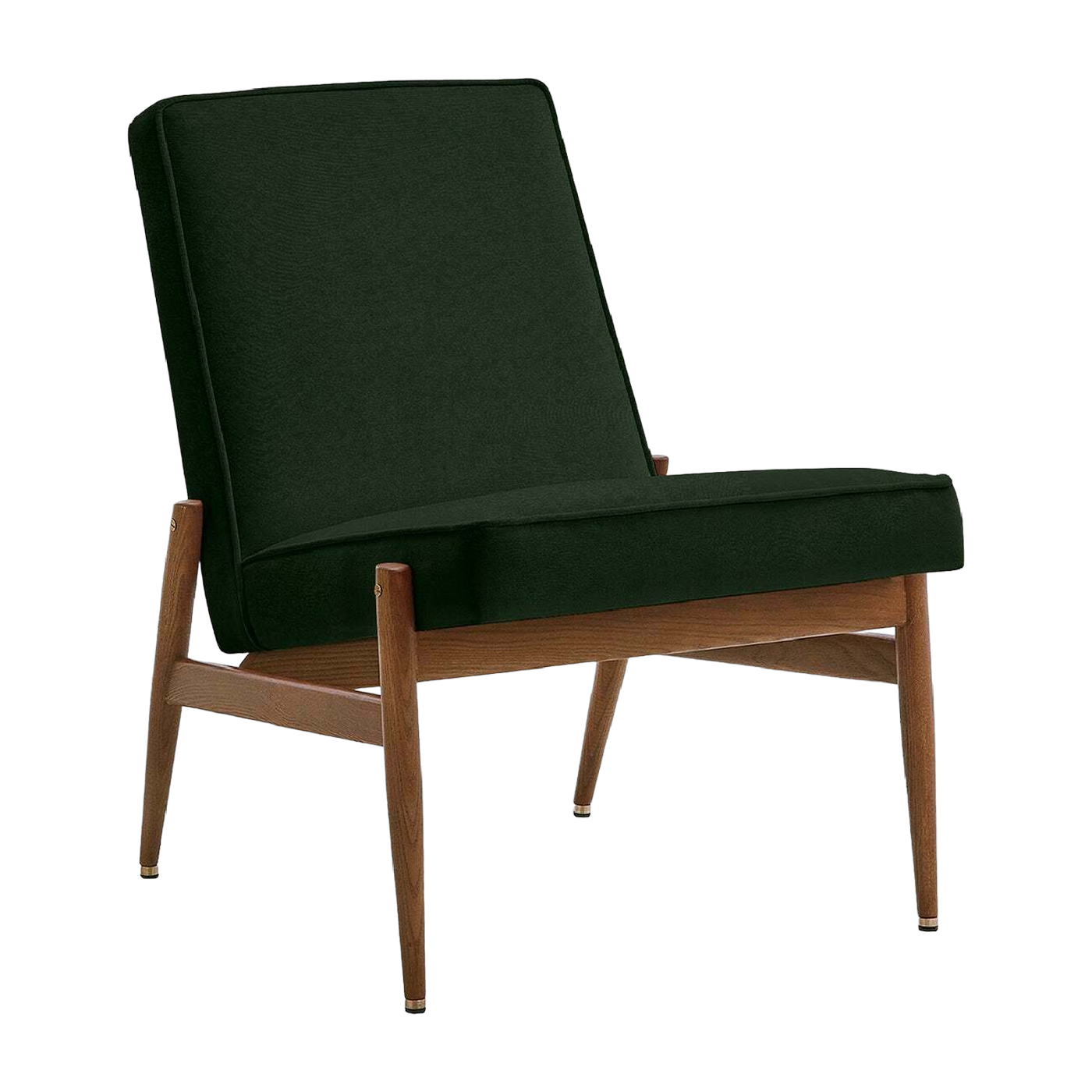 كرسي من المخمل الأخضر الزجاجي والرماد الداكن 70 × 60 سم Fox - 366 Concept