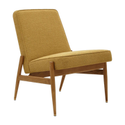 Fox Club Sedia (senza braccioli) Boucle Mustard Dark Wood - 366 Concept