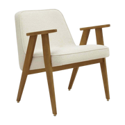 Armchair Boucle Creme Dark Wood - 366 Concept