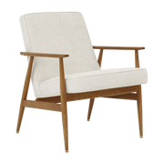 Fox Lounge Chair Marble White Dark Wood - 366 Concept